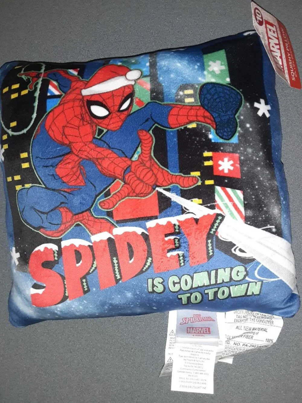 Two (2 ct) Spiderman Squishy Pillows - Brand New WT
